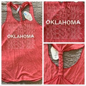 University Oklahoma tank top braided back Sooners